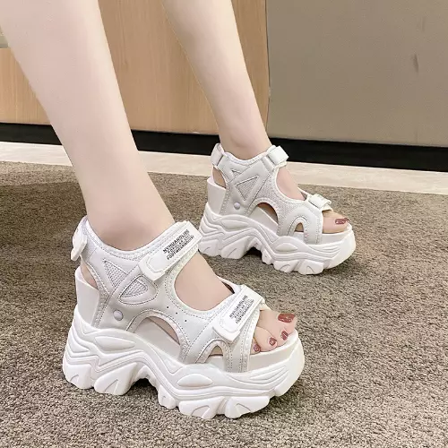 Summer Wedge Platform Sandals Ladies High Heel Open Toe Walking Shoes Sport