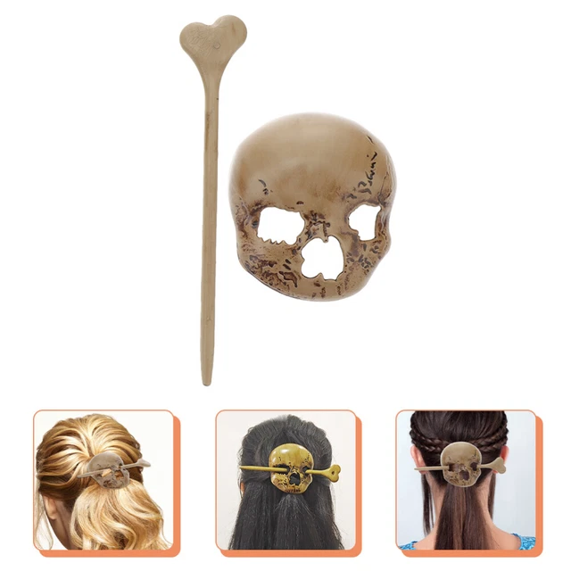 Bastoncini per capelli gotici bastoncini per capelli Halloween bastone per capelli decorazione Halloween teschio