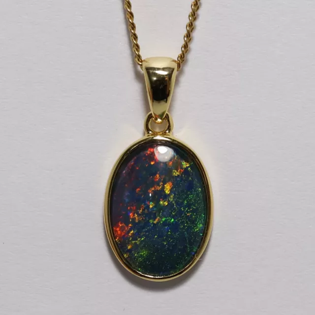 Australian Triplet Opal Pendant - Sterling Silver