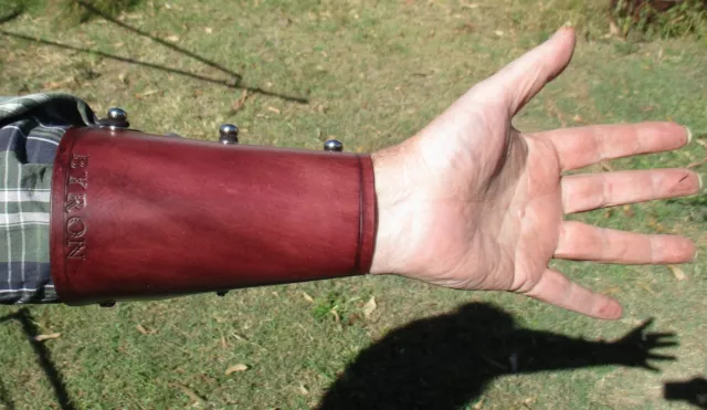 Hand Made To Order Personalized Leather Archery Arm Guard, Bracer