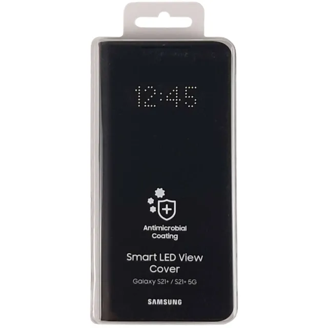 Custodia cover originale Samsung LED View case EF-NG996 per Galaxy S21+ Plus nera