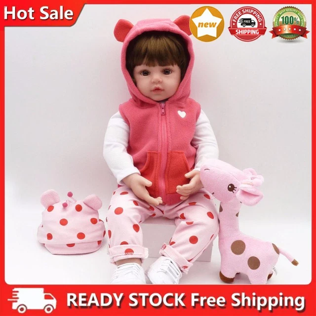 Simulation Soft Silicone Reborn Doll Girl Playmate Toy Newborn Baby Kids Gifts