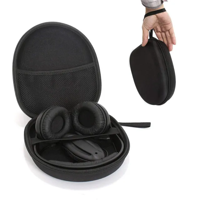 Black Headphone Storage Bag Universal Headset Hard Carrying Box Earphone Case