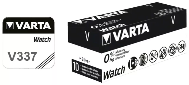 1x VARTA Uhrenknopfzellen V337 1,5 Volt 1er blister SR416SW Uhrenbatterie Watch