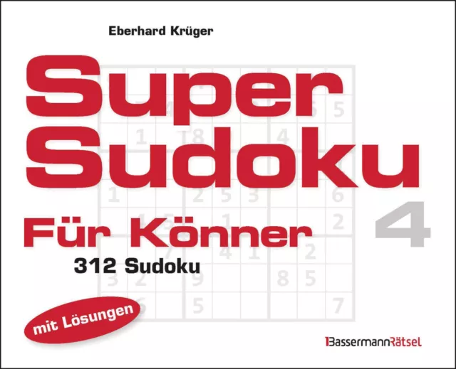 Supersudoku für Könner 4 Eberhard Krüger Taschenbuch 312 S. Deutsch 2024