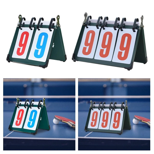 Tableau de Bord de Sport Portatif, Compteur de Score de Tableau de Bord de Numéro de Tableau de Bord Portable de Chiffres de 3/4 pour Le Basket-Ball de Tennis de Table(3 Digit