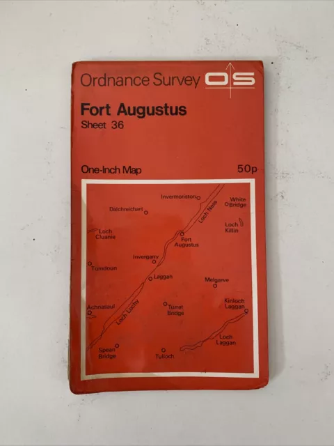Fort Augustus Vintage Ordnance Survey Map Loch Ness Lochy 1961 Old