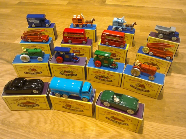 Matchbox Moko Lesney,Job Lot Of 15 Diecast Vehicles, Boxed