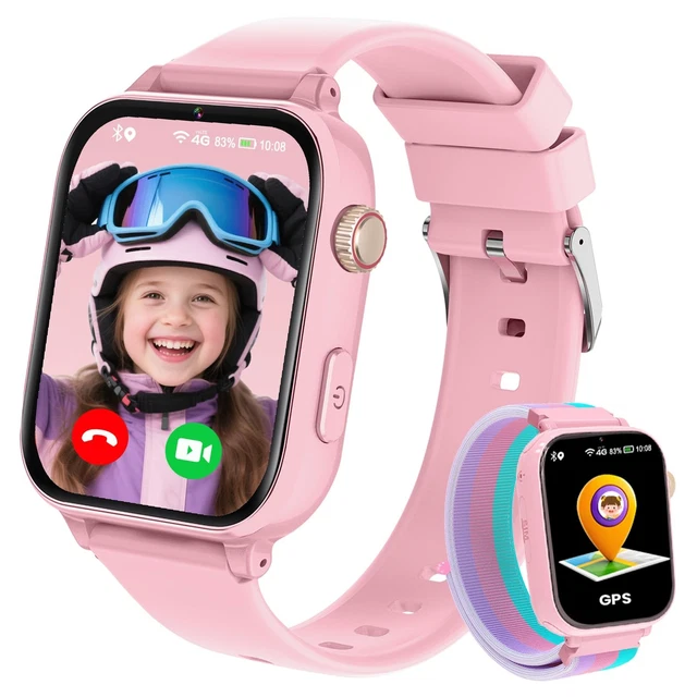 PTHTECHUS 4G SMARTWATCH Bambini GPS Orologio Intelligente per Ragazza e