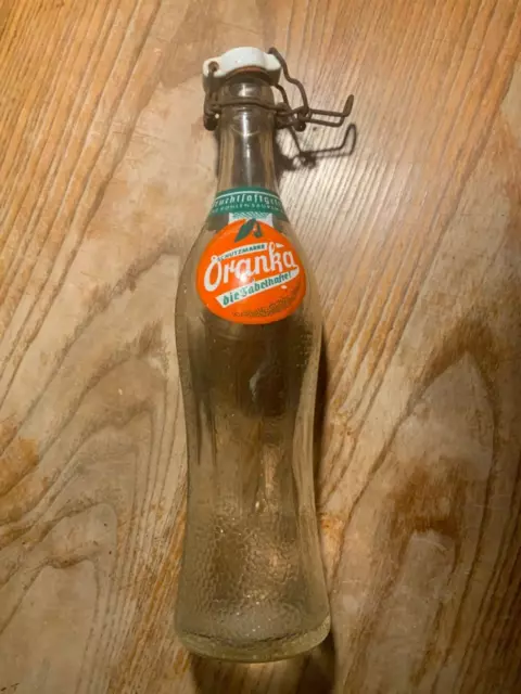 Alte Flasche mit Bügelverschluss Oranka Fruchtsaft ca. 30cm hoch gut erhalten