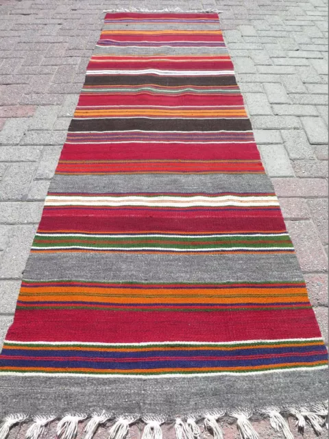 Hallway Rugs, Wool Kilim Runner Rug, Carpet Runner, Stairs Rug Aisle Rug 28"x98"