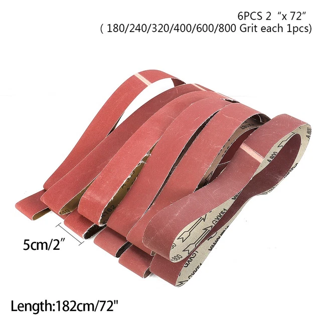 5cm Carta Abrasiva Banda 180/240/320/ 400/600 Grit Fine Granulometria 5x182cm
