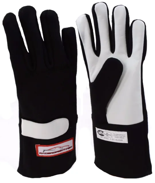 Ford Midgets Racing Sfi 3.3/1 Gloves Single Layer Driving Gloves Black Medium 3