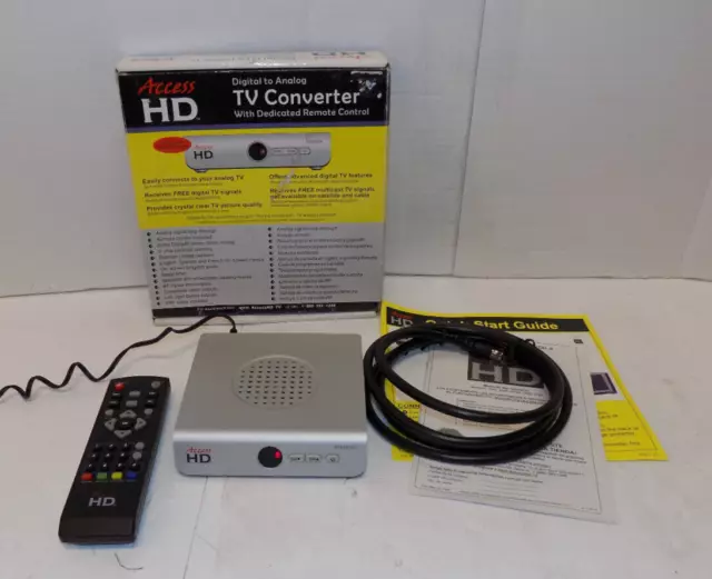 Access HD Digital To Analog TV Converter DTA1020A with Remote Control & Cable