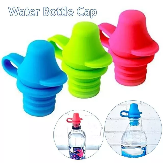 COLORFUL WATER BOTTLE Cap Silicone Top Spout Adapter Bottles Cover Baby  $4.43 - PicClick AU