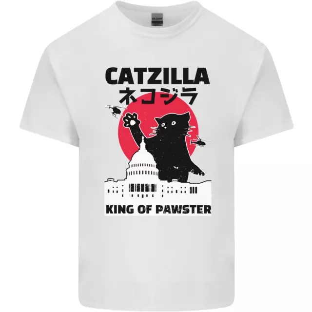 Catzilla Funny Cat Parody Mens Cotton T-Shirt Tee Top