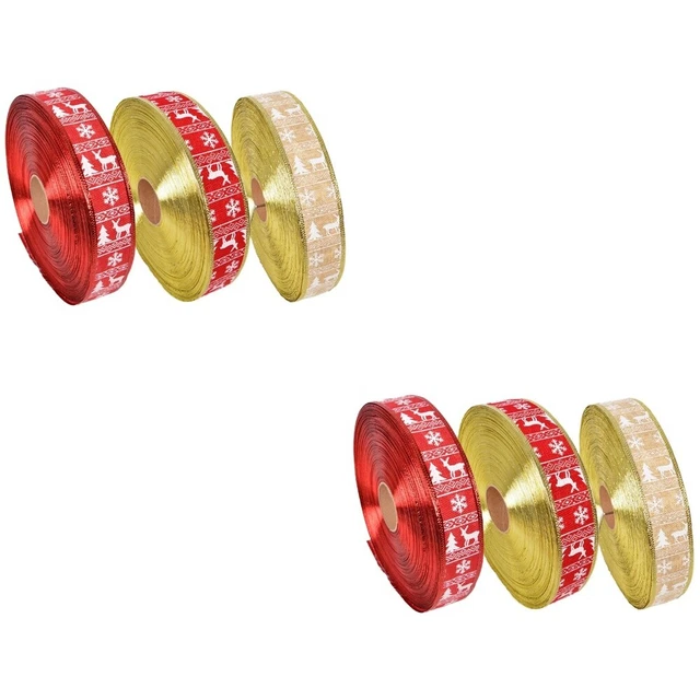 6 pcs Weihnachten Bänder Urlaub Weihnachten Haar Bögen Band