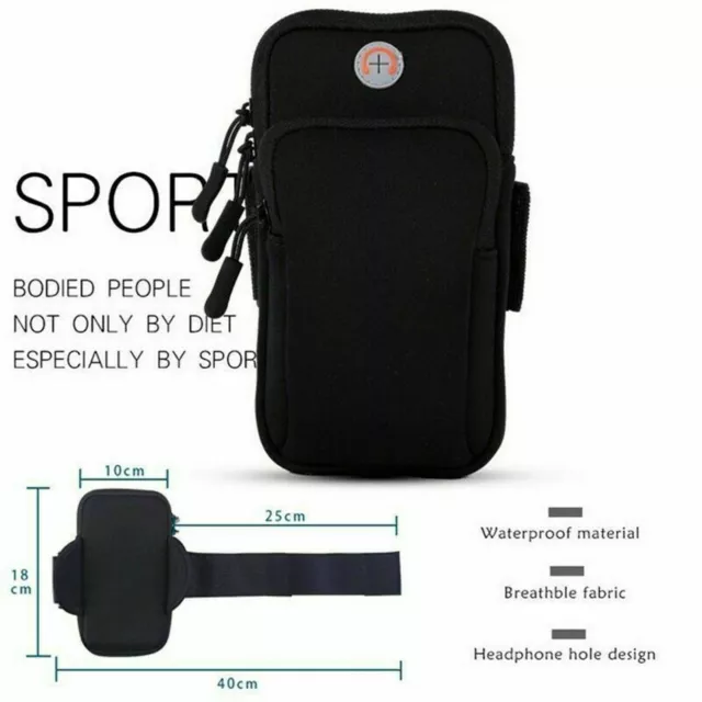 New Mobile Phone Arm Band Strap Bag Sports Running Jogging Gym Exercise Case AU 2