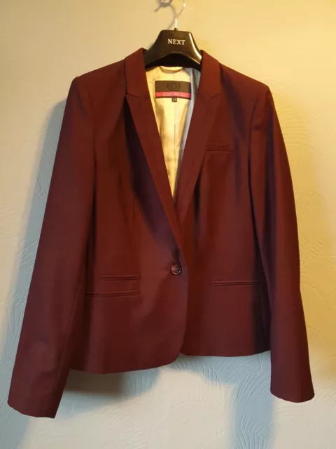 Next burgundy slimfit ladies smart jacket, 14, office, blazer