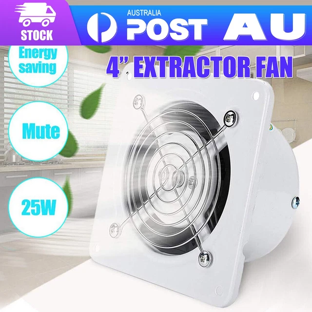 4& INCH VENTILATION Extractor Exhaust Fan Blower Window Wall Kitchen ...