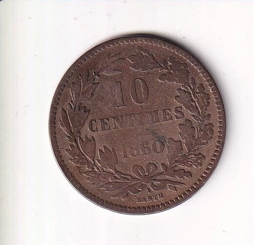 Lussemburgo 10 Centimes 1860 Km23.2