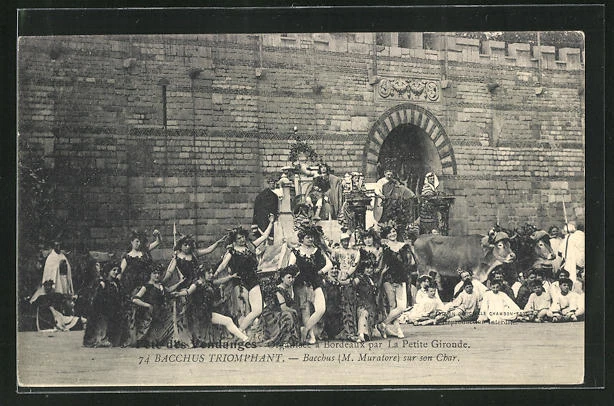 CPA Bordeaux, Fête des Vendanges, Le Petite Gironde, Bacchus Triomphant