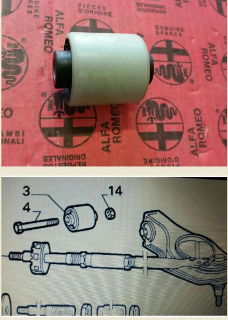 Silent Block / Bushing For Alfa Romeo 75 & 90 (Alvette) - Front Lower Arm, Replaces OE 60521238