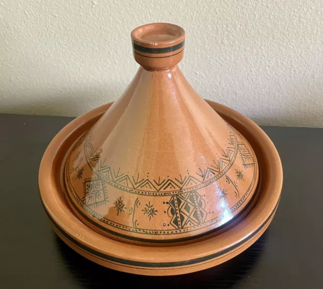 Hand Made and Hand Painted Tagine Pot Moroccan Terracotta Pot 9” Hand Made and Hand Painted Tagine Pot Moroccan Terracotta Pot 9”