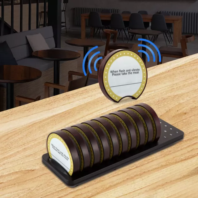 10 Restaurant Coaster Pager Guest Call Wireless Paging Queuing Calling System AU