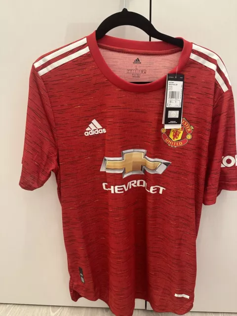 Manchester United 20/21 Authentic Home Shirt Large, RONALDO 7