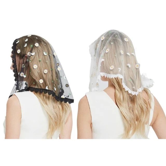 Summer Hijab Mantilla Veil Catholic Church Veil Lace  Scarf Latin Mass