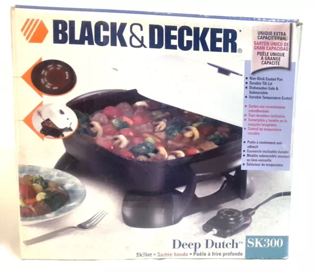 Vintage Black & Decker Crocker Fry Pan Electric Skillet White Very