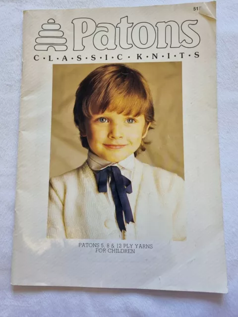 Patons Knitting Book 51 - Classic Knits for Children - 16 Designs - VGC