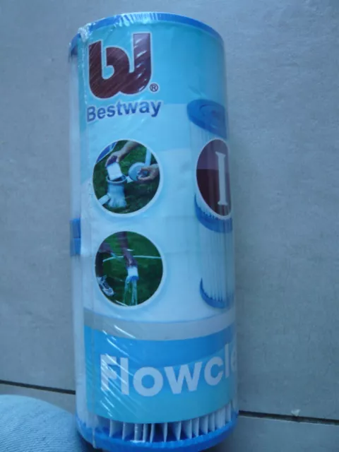 BESTWAY Pool Filter Kartusche Gr. 1  58093 Filterkartusche 2 Stück Ersatzfilter