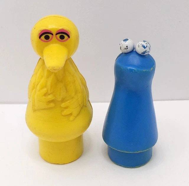 Fisher Price 1975 Little People Sesame Street Muppets Big Bird  Cookie Monster