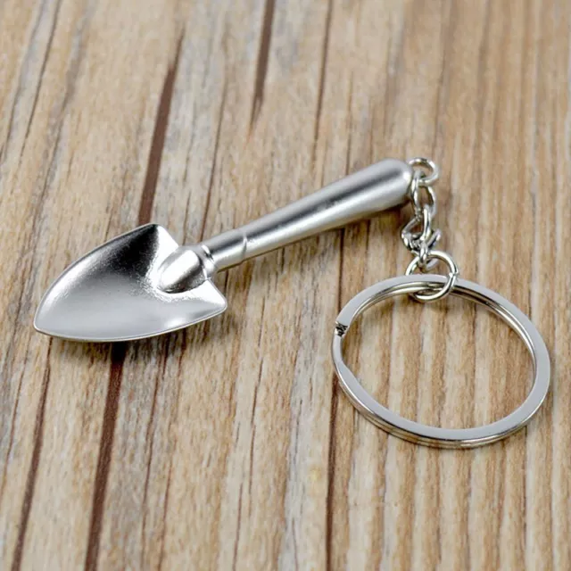 Mini Alloy Metal 3D Shovel Tool Key Ring Keyfob Keychain Lover Gift 2022 Hot