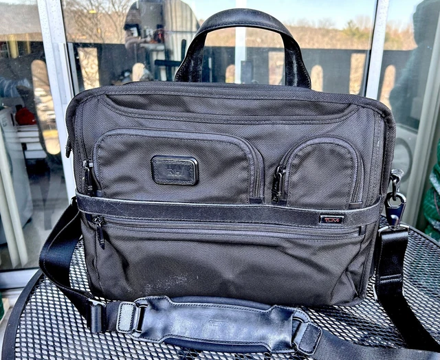 TUMI Alpha Expandable Organizer Laptop Brief Pre-Owned Model 26141D2