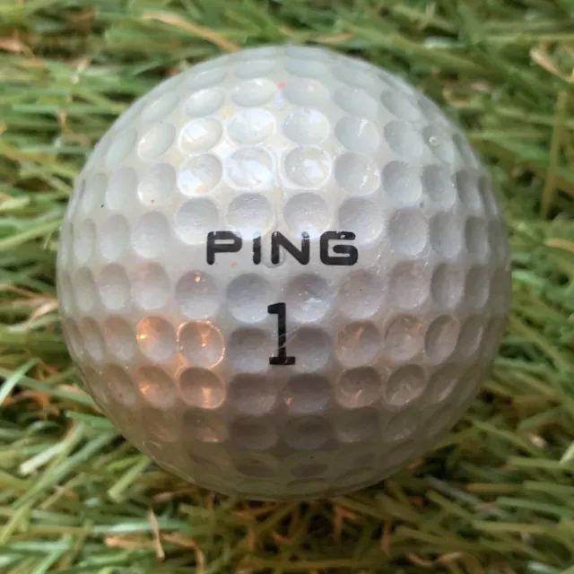 Ping Eye Karsten Silver White Two-Tone Dual Colour Golf Ball Rare