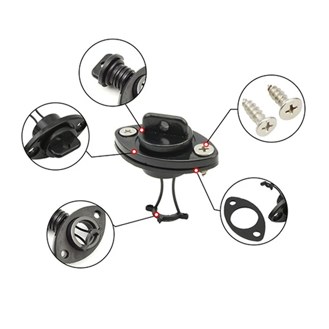 Bateau Pièces Marine Vidange Ensemble Prise Acier Inoxydable 55x32x50mm Kayak