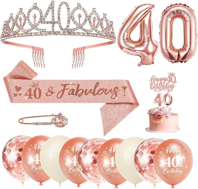 Set Compleanno 15 Anni - Fusciacca E Diadema Oro Rosa, Regalo Per Ragazze - Foto 7