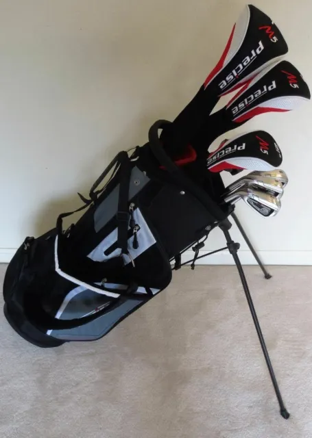 Mens Left Handed Golf Club Full Set Driver, Wood, Hybrid, Irons Putter Stand Bag