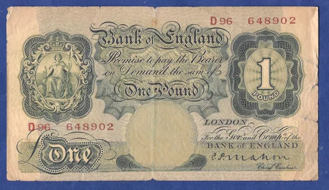 Mahon One Pound Banknote (Gapfiller)