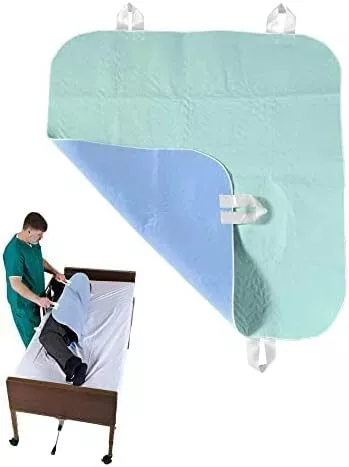 Patient Aid 34" x 36" Polyester Positioning Bed Pad with Handles, 1 Pack