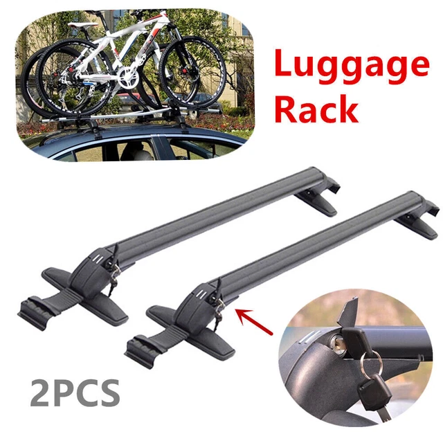 Pair Luggage Rack Roof Baggage Carrier Bar Rack Cross Bar For Most Car Models