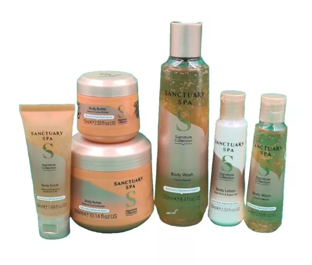 Sanctuary Spa Multipack. 2x Body Butter / 2x Body Wash / 1 Body Lotion / 1 Scrub