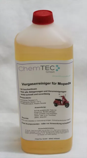 CHEMTEC VERGASERREINIGER FÜR Mopeds 1 Liter EUR 11,90 - PicClick DE