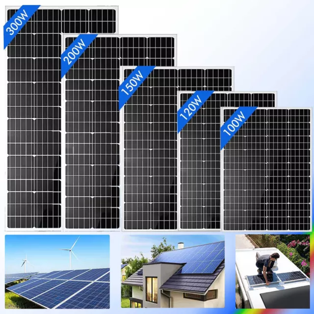 100W 120W 200W 240W 400W Solar Panel 12V Mono Off Grid RV Caravan Camper Van UK