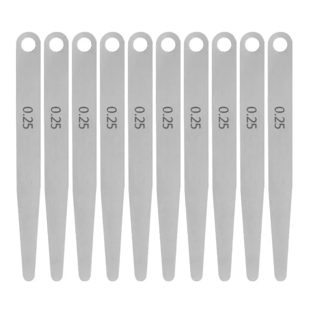 10pcs Feeler Gauge 0.25mm Thickness Gauge 65MN Steel for Gap Measuring