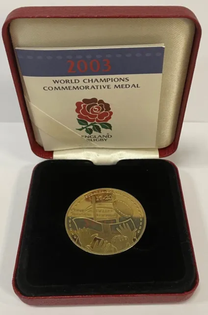 2003 England Rugby World Champions Commemorative Medal. 28.28g 38.45mm. Ref B128