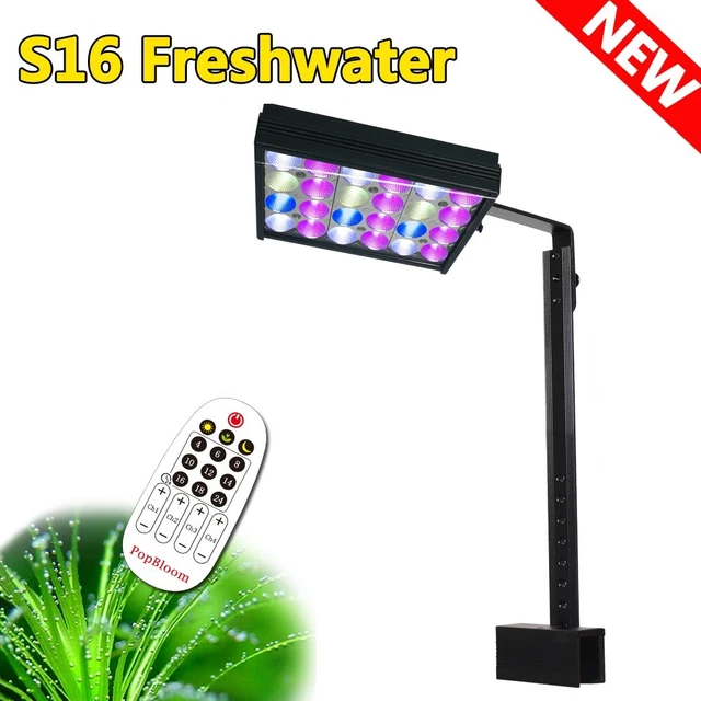 PopBloom Nano Led Aquarium Light Full Spectrum Freshwater Plants Fish Mini Tank